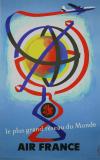 Affiche Ancienne Originale Air France le plus grand réseau du monde - 14343598731901.jpg