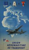 Affiche Ancienne Originale U.A.T , Union Aéromaritime de Transport - 1434360047144.jpg