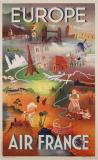 Affiche Ancienne Originale Air France Europe - 143436046315.jpg