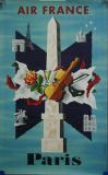  Affiche Ancienne Originale Air France - Paris - 1434360501402.jpg