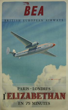  Affiche Ancienne Originale Bea Elizabethan Paris Londres 75 mn Par Ron Hockolos - 14343588981196.jpg