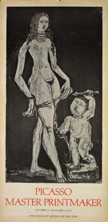  Affiche Ancienne Originale Vénus et Cupidon, Master Printmaker, New York Par Picasso - 1197114950562.jpg