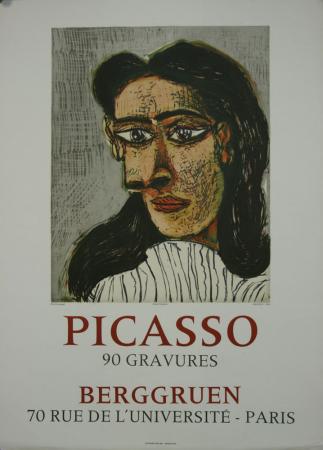  Affiche Ancienne Originale Picasso - 90 gravures, Berggruen Par Pablo Picasso - 11971271361944.jpg