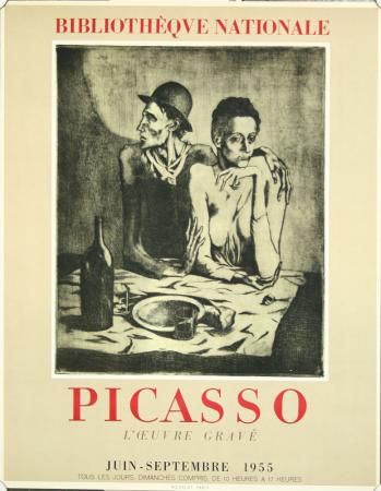 Affiche Ancienne Originale L'oeuvre gravé Bibliothèque Nationale Par Picasso - 1197127689587.jpg