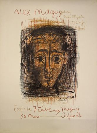  Affiche Ancienne Originale Alex Maguy expose 7 tableaux majeurs Par Pablo Picasso - 119712838782.jpg