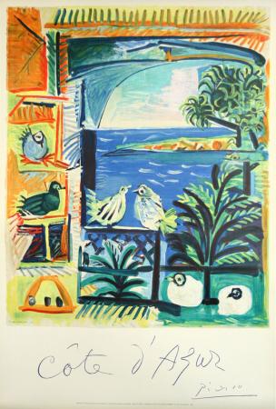  Affiche Ancienne Originale Côte d'Azur Par Pablo Picasso - 1197128578811.jpg