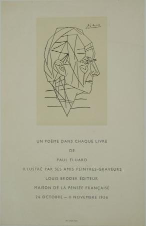  Affiche Ancienne Originale Un poème dans chaque livre de Paul Eluard Par Picasso - 1197129863830.jpg