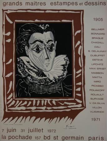  Affiche Ancienne Originale Grands maitres, estampes et dessins 1905-1971 Par Pablo Picasso - 1197373966200.jpg