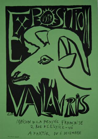  Affiche Ancienne Originale Expo Vallauris, Maison de la pensée française Par Picasso - 11971241411067.jpg