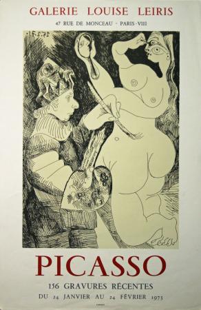  Affiche Ancienne Originale Galerie Louise Leiris 156 gravures récentes 1973 Par Picasso - 11971322571097.jpg
